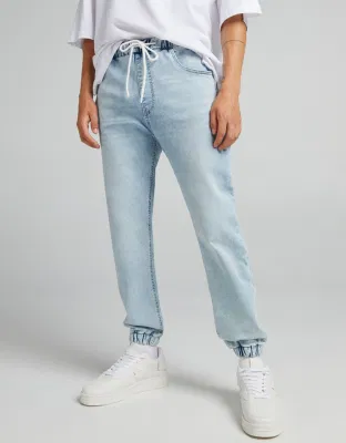 Оптовые мужские дизайнерские эластичные расклешенные мягкие джинсовые джинсы для бега